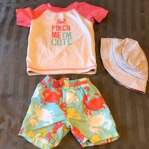 Carters Boys 12 month SPF 50 swim set
